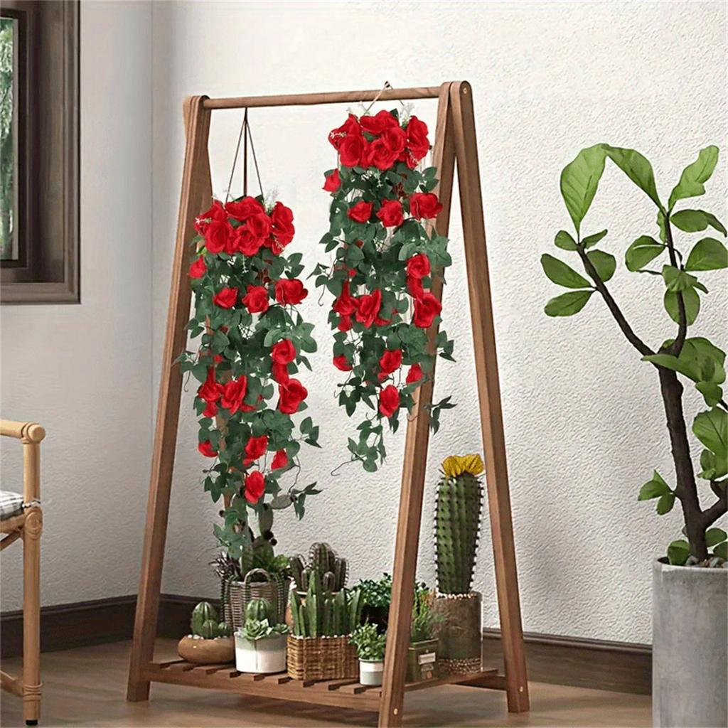 Maintenance Frees Faux Rose Garlands For Indoor Outdoor Decoration Artificial Florals Creeping Stem Accessories