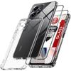 Case for Xiaomi Redmi Note 12 - Xiaomi - Silicone - 4 Reinforced Corners - 2 Tempered Glasses - Transparent