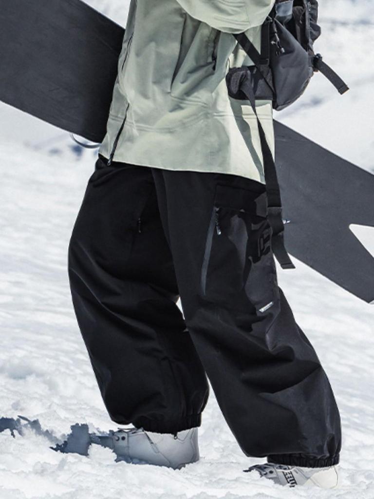 Unisex Windproof Waterproof Ski Pants: Warm, Loose Fit, Plus Size, Wear-Resistant for Men & Women