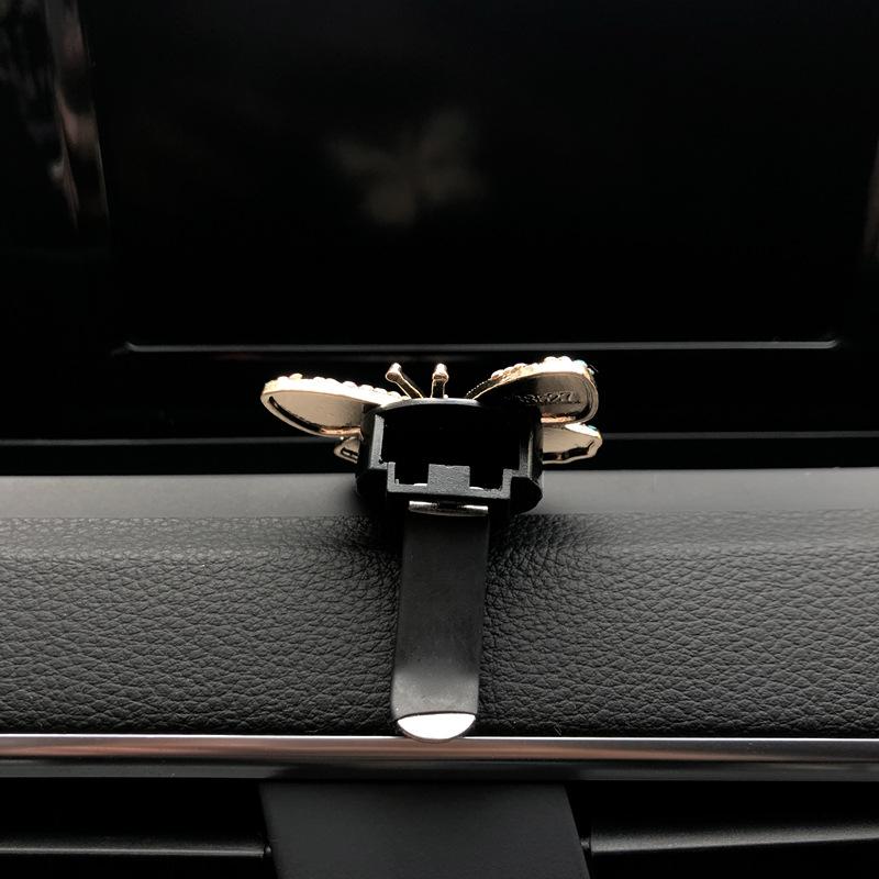 Auto Air Outlet Parfüm Clip Exquisite diamantbesetzte Schmetterling Klimaanlage Air Outlet Schmuck Göttin Auto