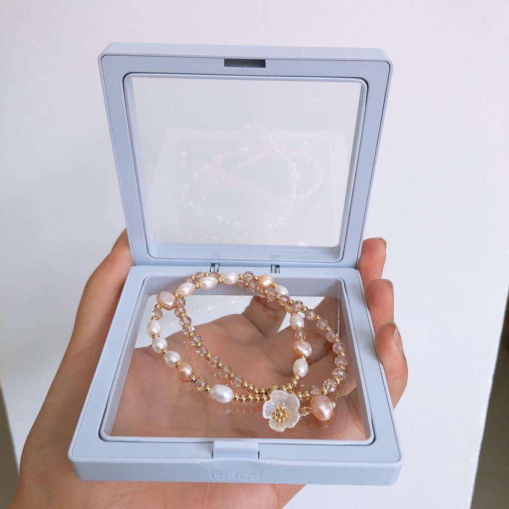 PE Thickened Pearl Bracelet Film Box: Anti-Tarnish, Anti-Oxidation Packaging (Bracelet Not Included).