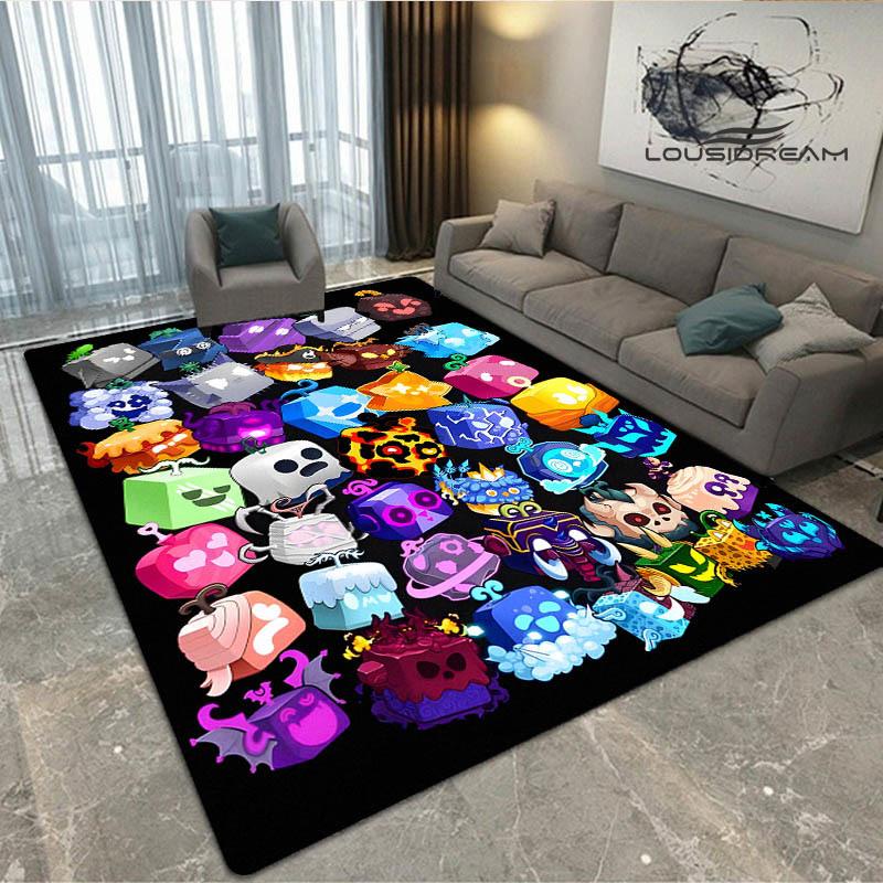 Spiel B-blox Früchte bedruckter Teppich Rutschfester Teppich Außen Teppiche Läufer Wohnzimmer Schlafzimmer Dekor Teppich für Schlafzimmer Geburtstagsgeschenk