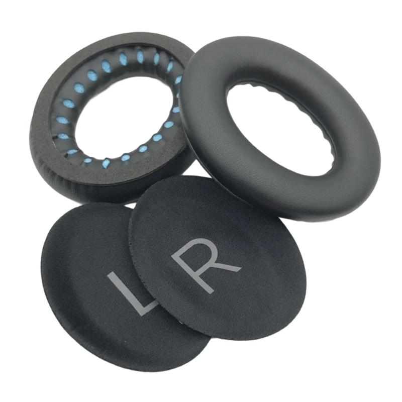 

Soft Foam Ear Pad Covers For QC45 Headphones Long Wear Comfort Enhanced Auditory Accessory чёрный