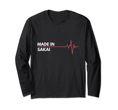 Hergestellt in Langarm Sakai, Japan, Heimatstadt, T-Shirt