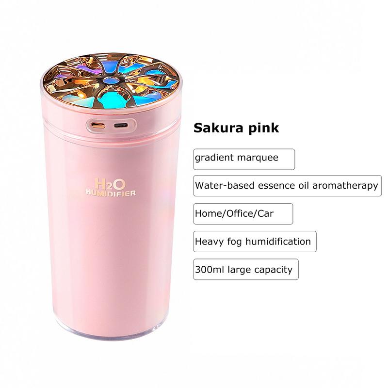 Umidificator Auto Wireless Portabil 300ML Umidificator Parfumat Auto Difuzor Umidificator Auto Umidificator de Călătorie Mini Umidificator