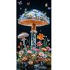 Paesaggio di Funghi Colorati 5D Fai da Te Kit Pittura Diamante Rotondo Completo Mosaico Artistico Ricamo Diamante, Decorazione per la Casa