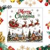 Reusable Window Stickers Christmas Clings, Removable PVC Decals, Snowy Festive Classroom Holiday Decorations Glass for Party Home And Store