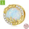 Wind S925 Silver Opal Bracelet Beaded, Retro Luxury Opal Diy Beads Loose Beads With