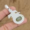 Natural Aquateen Gemstone Pendant 925 Sterling Silver Indian Jewelry For Women