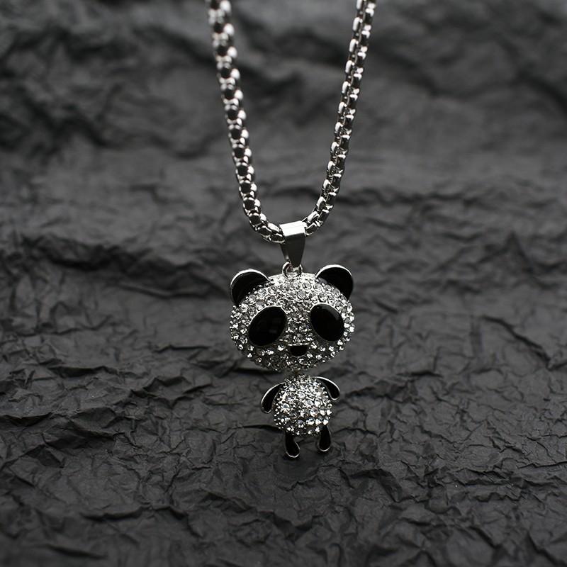 Necklace Cute Baby Panda Pendant for Boys, Hip-hop Children's Pendant, Couple's Accessory