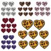 10pcs /Set Love Leopard Print Gritt Ironing Patch Diy Bag Hat Backpack Patch Iron On Patches For Clothing Jackets Sew Badges 