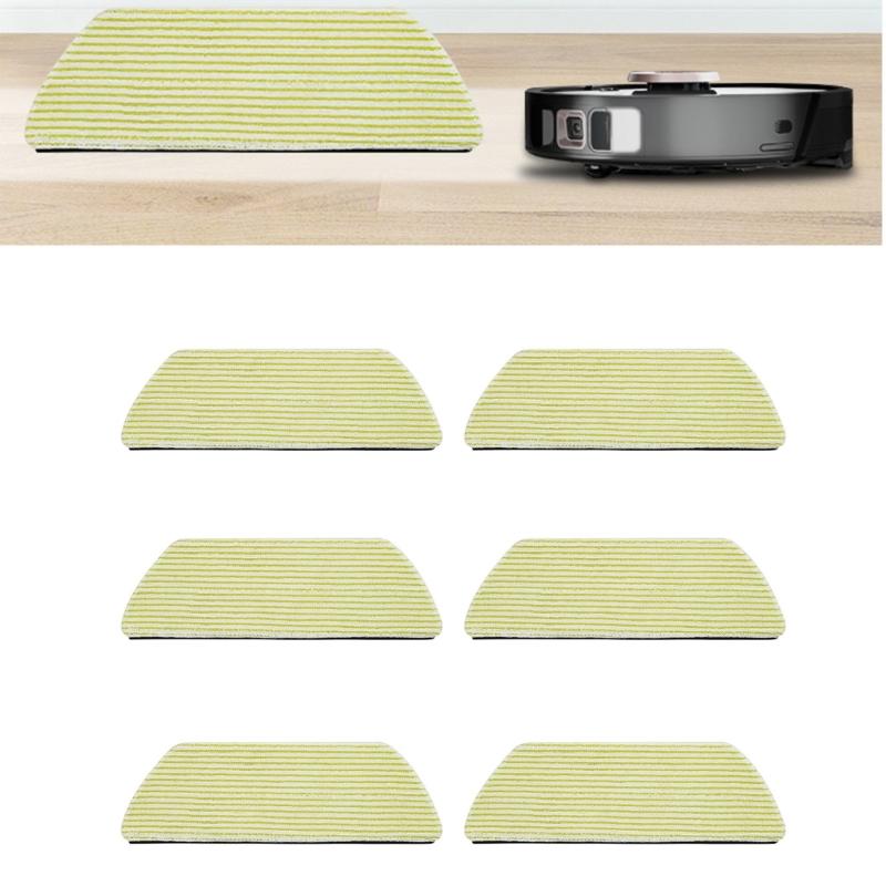 6PCS Multifuntional Floor Mopping Cloths Mop Attachments Dust Catching Mop Pad Reusable Mop Cloth for RV2820 Vacuum
