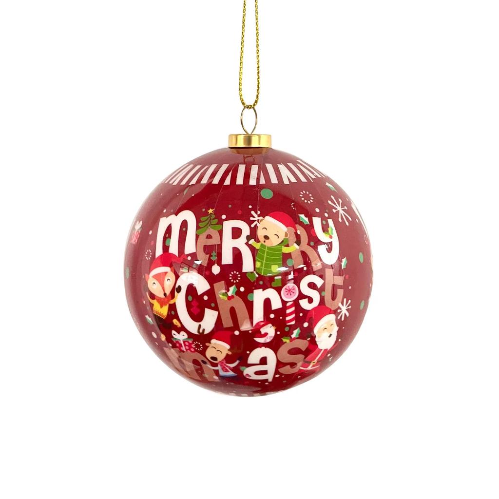 8CM Cm Christmas Ball Ornaments Creative Christmas Tree Decorations Household Outdoor Fun Pvc Inflatable Toy Ball Christmas Gift