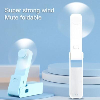 1pc Mini Portable Fold Fan Originality Charging Household Electrical Appliances Desktop Electric Hold Small Air Cooler