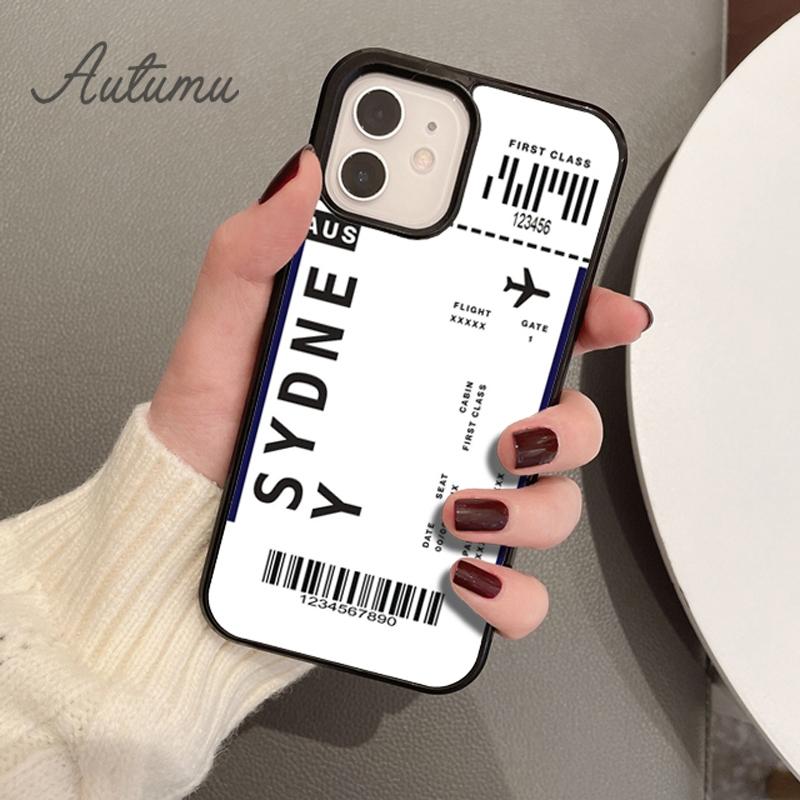 Funny Airport Code Phone Case for iPhone 11 12 13 14 Pro Max Mini X XR XS SE 2020 6S 7 8 Plus Samsung Galaxy S21 S22 Cover Shell