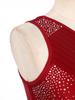 Women's Lyrical Dance Crop Top S-XXL: One Shoulder Ruched Mesh Overlay Rhinestone Design for Modern Dance Performance