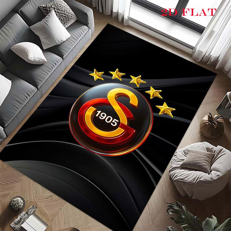 Tappeto in Ferro Galatasaray per Soggiorno Camera da Letto Casa Decorazione Divano, Tappetino Antiscivolo per Giochi Bambini