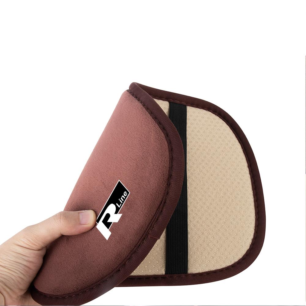 Volkswagen Rline logo Car Center Console Arm Rest Box Fur Leather Pad Accessories for VW Caddy Golf Passat GTI Tiguan Polo Jetta