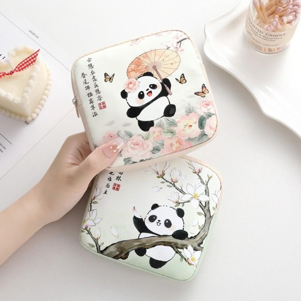 PVC Cosmetic Bag Large Capacity Coin Purse Portable Sanitary Pads Bag