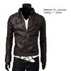 Men Jacket Great Wear-resistant Pockets Coat Faux Leather Autumn Coat Men Coat for Motorcycling
