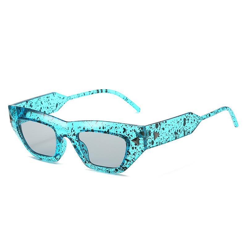 Special for computer glasses trendy street photography anti-blue light ink color avant-garde cat eye sunglasses female UV