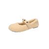Flat bottom fluffy shoes women's autumn and winter fashion shallow mouth velvet Mary Jane shoes cotton shoes