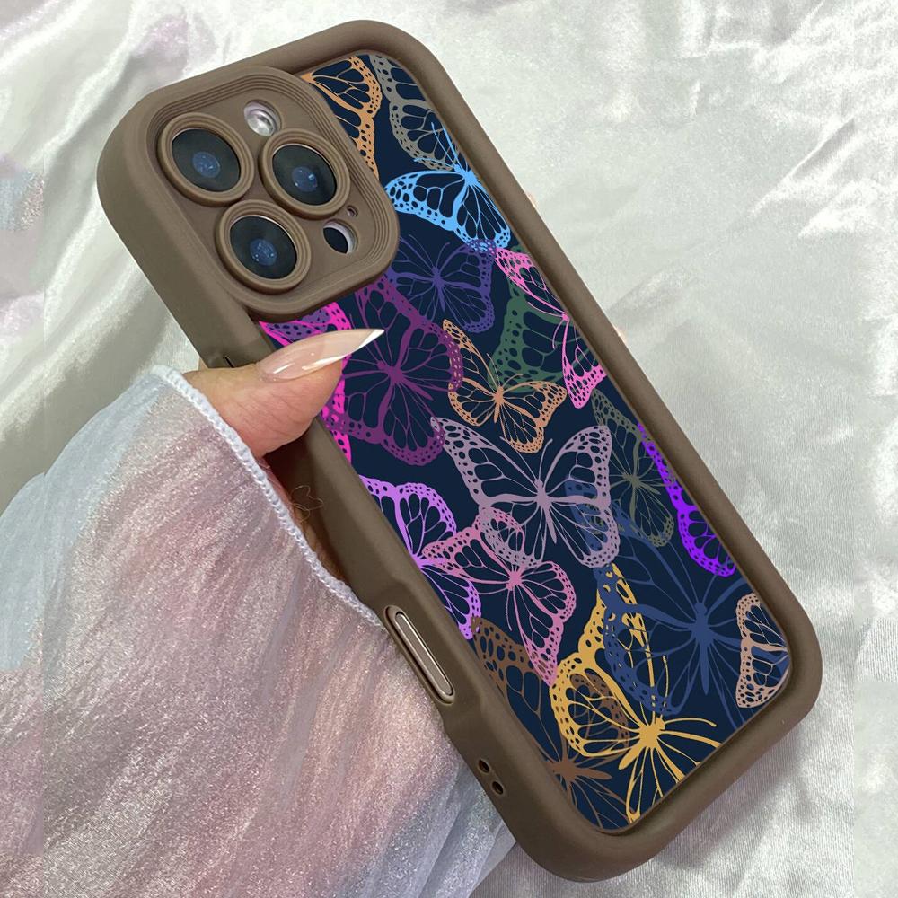 JT272 Graffiti Rainbow Butterfly for iPhone 17 16 15 14 13 Pro Max Samsung S26 S25 Ultra A17 A16 A07 A56 A36 Xiaomi 15T Redmi 15c Note 14 13 Soft Case