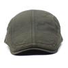New Men's Cotton Hat Solid Color Beret Bent Brim Cap Summer Visor