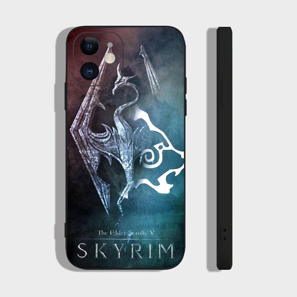 Single Player Game S-Scroll V S-Skyrim Phone Case For IPhone 17 Air 16 15 14 13 Pro Max 11 12 Black Silicone Cover