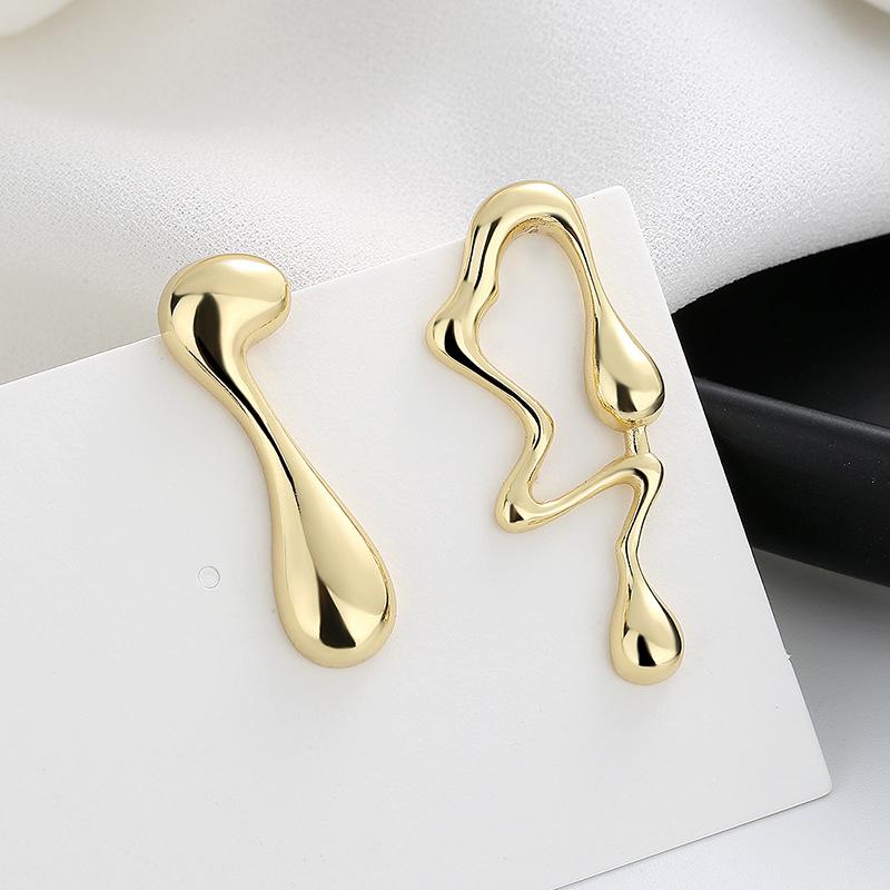 Ins Cold Style High-end Earrings Lesbian Niche Design Heavy Industry Metal Earrings