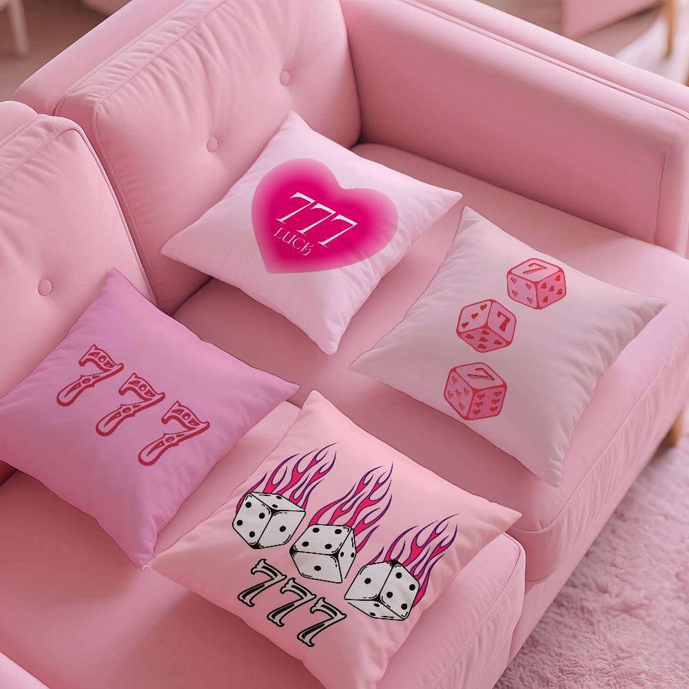 Art Lucky 7 logo Kussensloop patroondruk kussensloop woonkamer bank kussenhoes slaapkamer kamer decor