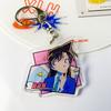 6pcs Detective Conan Anime Acrylic Keychain Conan Rachel Jimmy Decorative Pendant Keyring Accessories Gift