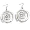 Bohemia Fashion Sliver Color Thread Vortex Symbol Dangle Earrings for Women Simple Retro Beach Mermaid Earrings Jewelry Gifts