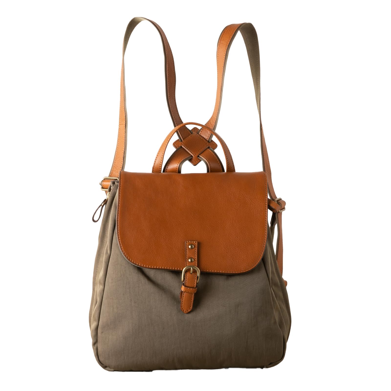 

BAG since Genuine leather x nylon backpack Made in Japan backpack Cowhide Imai bag 2781 x [IMAI 1977] [GENOVA] Women s (KHK CAM)