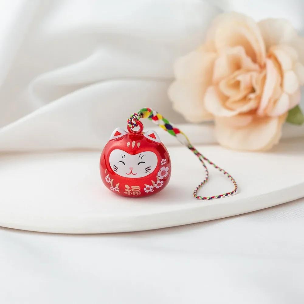 Keychain Pendant Bag Pendant Cartoon Keyring Maneki Neko Phone Charm Mobile Phone Strap Japanese Lucky Cat Keychain Couple Gift