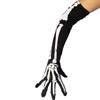 Halloween Products Skeleton Gloves Long Ghost Gloves Show Costume Bones