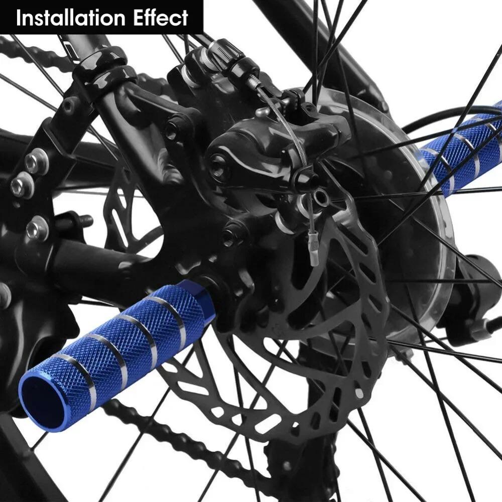 1pcs Alloy Foot Stunt Peg For Mtb Bmx Bike 3/8'' Axle Footrest-Lever Cylinder Grip Non-Slip Axle Foot Pegs Bicycle Accessories