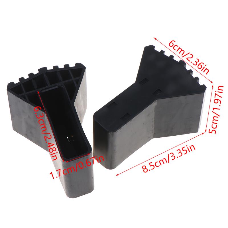 4Pcs Non-Slip Ladder Feet Rubber Pads Foot Covers Furniture Mat Leg Chair Replacement Protectors Cover Black Anti Slip Pads