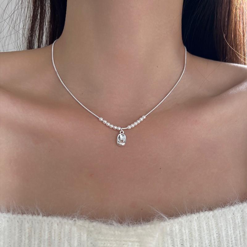 Pearl Necklace Women'S Light Luxury Temperament High Sense Clavicle Chain Year Neck Chain