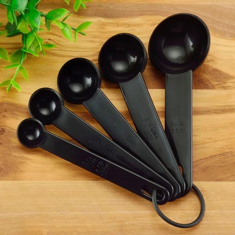 5Pcs/set Kitchen Measuring Spoon 1.25-15ML Coffee Teaspoon Sugar Scoop Baking Cooking Kitchen Measuring Cups with Scale Tools