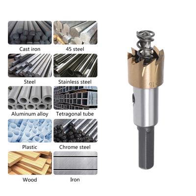 16mm Schnellarbeitsstahl Lochsäge Metall Stahl Lochsäge Lochschneider für Dickes Metall Edelstahl Eisen Blech Holz