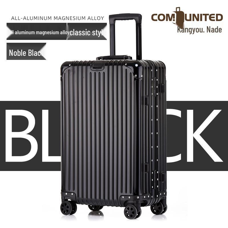 Valiză de 26 de inci din aliaj de aluminiu, cu încuietoare cu combinație, pentru femei și bărbați