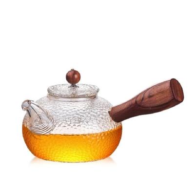 ZISIZ Hand-Blown Hammered Glass Teapot