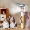 Dual-Sided Pet Grooming Comb for Dogs Cats, 2‑in‑1 Pet Deshedding Brush with Spray, Undercoat Rake Dematting Comb Tool for Long Haired Pet