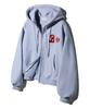 Bakken Heart B Crop Zip-Up Hoodie Bk7980_Sky Blue