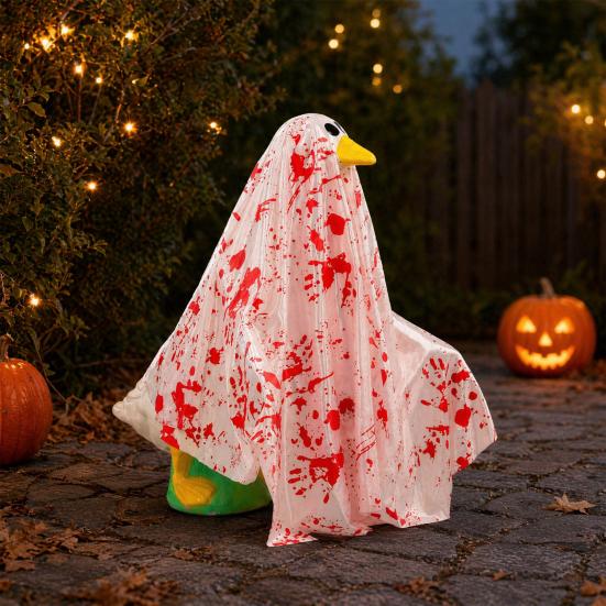 Yousheng Halloween Porch Goose Outfit, Blood Goose Clothes, Horror Style Goose Costume for Haunted House