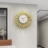 Creative Silent Wall Clock, Living Room Home, New High-end, Elegant and Light Luxury Sun Art Clocks, Decorative Wall Watch