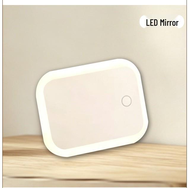 Portable Waterproof LED Mirror Makeup Bag - Mini Travel Beauty Storage