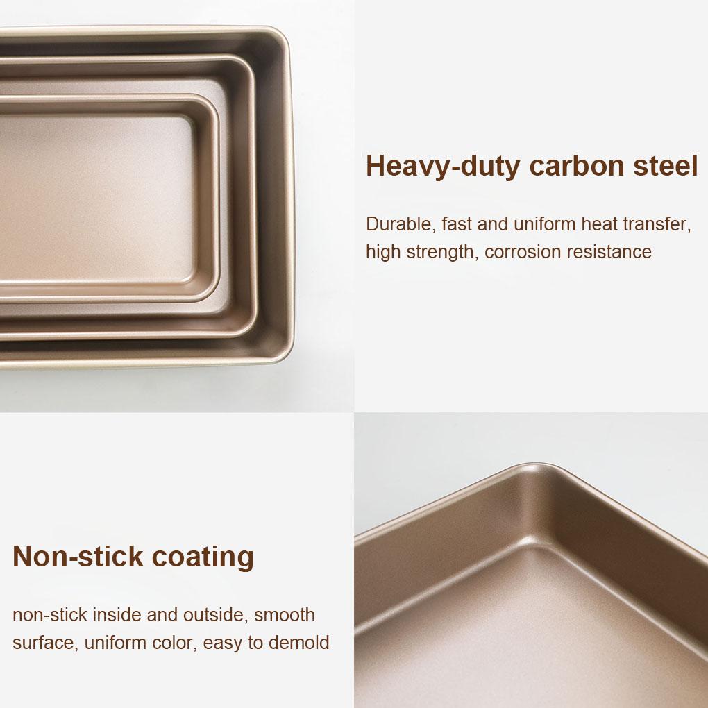Cake Baking Pan Non-Stick Oven Baking Pan Non-Stick Cookie Bread Bakery Rectangle Sheet Tray DIY Kitchen Chef Bakeware