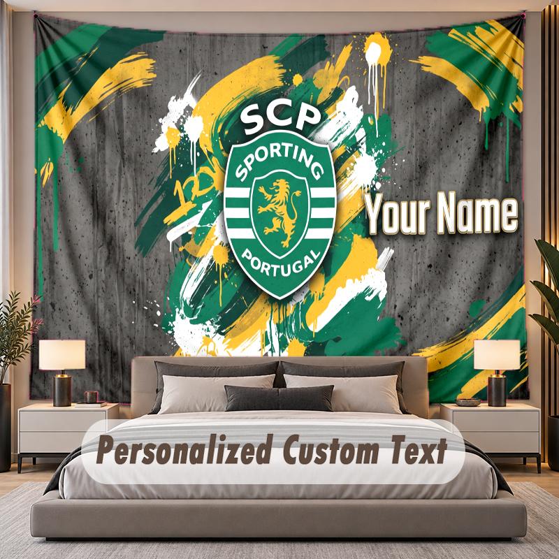 Custom Name Text Tapestry Sporting CP Personalized Polyester Wall Tapestry For Bedroom And Room